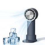HODEMI Handheld Fan with Ice Cooling, Mini Air Conditioner, 3 Speed Wind, USB Rechargeable, Portable for Travel, Outdoor, Gift