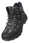 Mountain Warehouse Adventurer Mens Boots - IsoDry Waterproof & Breathable Shoes with Heel & Toe Bumpers - for Spring Summer, Walking & Hiking Black 10 UK