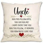 Romantic Reminder Gift Throw Pillow Cover for Uncle from Niece Nephew Aunt Birthday Father's Day Thanksgiving I Love You Gift(Uncle)