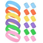 Zuimei 18PCS Sports Headband Wristbands, Sweat Bands Absorbent for Gym Sports Football Soccer, 80s Headband and Wrist Sweatbands for Girls Ladies Boys