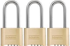 Master Lock Padlock, Set Your Own Combination Lock, 2 in. Wide, 175DLHEC3, (Pack of 3)