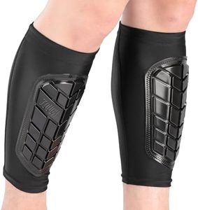 Tough Outdoors Padded Shin Guard Sleeves - Thick Long-Lasting EVA Foam Padding - Comfortable and Breathable Protection - Adults Youth & Kids for Soccer and Other Contact Sports - S