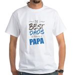 CafePress Great Dads Get Promoted to Papa T Shirt Men's Traditional Fit White Casual Tshirt