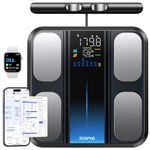 RENPHO Smart Scales for Body Weight and Fat, 8-Electrode Weighing Scales with 50+ Metrics Full Body Composition Analyzer, Larger Platform, High Accuracy Body Fat Scales, MorphoScan Base