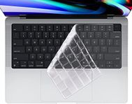 OJOS Premium Keyboard Cover Skin Ultra Thin for 2024-2021 M3 M2 MacBook Air 15" (A3114 A2941) Air 13.6" (A3113 A2681), MacBook Pro 14" 16" M3 M2 M1 (A2918 A2992 A2779 A2442 A2991 A2780 A2485)