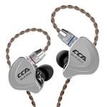 CCA C10 Hybrid in-Ear Earphones, 4BA+1DD HiFi Stereo Deep Bass Noise Isolating Sport IEM Wired Earbuds/Headphones, Stage/Studio in Ear Monitor with Detachable Cable 2Pin 0.75mm (Without Mic, Black)