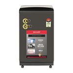 SHARP 9 Kg 5 Star Fully Automatic Top Load Washing Machine (EST90NBK, 2023 Model, Mid Black, Hot & Cold Water Dual Inlet)