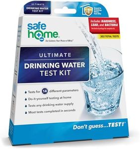 Safe Home® 14-in-1 Drinking Water Test Kit – DIY Testing for Lead, Bacteria, Hardness, Copper and More – City Tap or Well Water – 27 Mechanisms/Kit Issue a Total of 302 Tests