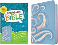 NLT Hands-On Bible for Kids, 3rd Edition (Periwinkle Pink Waves LeatherLike): Full-Color, Family Activities, Amazing Facts, Charts, and Maps