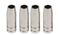 4 x Keean 15AK CO2 Mig Welding Torch Conical Chromed Gas Nozzle Shield Cup Spares Consumable Kit Accessories