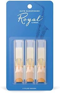 D'Addario Woodwinds - Royal Alto Saxophone Reeds - Alto Sax Reeds with Strong Spine - Alto Saxophone Reeds - Great for Classical or Jazz - Strength 2.5, 3-Pack