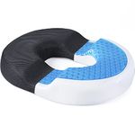 Donut Pillow for Tailbone XL Cool Gel Hemorrhoid Pillow Donut Cushion Doughnut Pillow for Tailbone Hemorrhoids Postpartum Pregnancy Donut Seat Cushion for Women Men Hemmoroid Cushion Memory Foam