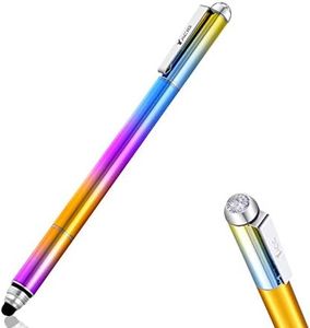 Stylus Pens for Touch Screens,Yacig 3 in 1 Stylus Pen for iPad iPhone,Drawing Stylist with Extra 4 Stylus Tips and 1 Pen Refill Styluses for Tablets Laptop Android Universal Touch Devices (Rainbow)