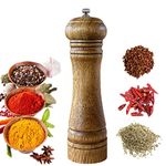 UMIKAkitchen Salt and Pepper Mill [One Year Warranty], Solid Wood Pepper Mill with Strong Adjustable Ceramic Grinder 8 by UMIKAkitchen