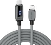 FEEYOO USB C to Lightning Cable with Display 5 FT iPhone Charging Cable MFi Certified Silicone iPhone Fast Charging Cord PD 30W Compatible with iPhone 14/13/12/11/XS/XR/X/8/7,AirPods Pro,and More