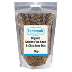 Organic Golden Flax Seed & Chia Seed Mix 1kg | Certified Organic by Fenbrook Organic