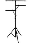 ASC Pro Audio Mobile DJ Light Stand Multi Arm Lighting T Bar Portable Tripod up to 12 Foot Height