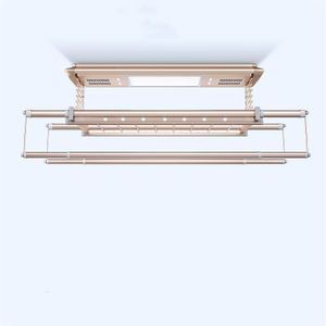 Rainbow Drywell Intelligent Voice Operated Remote Controlled Clothes Dryer (5 Year Motor Warranty) Metal Body for Drying in Passage, Balcony, Roof, Ceiling, Color Gold (Multi (4ft-7ft))