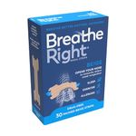 Breathe Right Original Tan, Beige Small/Medium 30 Pieces, Nasal Strips for Snoring, Nose Strips for Breathing, Blocked Nose Relief, Drug-free Snoring Aid for Men and Women, Packaging may vary