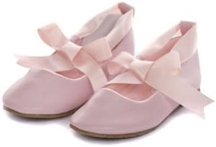 Dempsey Marie Girl's Ballet Flats with Ribbon Tie (Toddler 03, Pink)