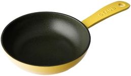 staub Skillet Citron Z1029-936 "Skillet Citron 6.3 inches (16 cm) Frying Pan, Enameled Casting, Iron, Induction Compatible, Serial Number Included