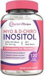 Doctor's Recipes Inositol Supplement, Myo-Inositol & D-Chiro Inositol Capsules 2050mg per Serving, Ideal 40:1 Blend, Hormone Balance for Women, Ovarian Function & Fertility Support, 120 Vegan Caps