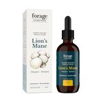 Forage Hyperfoods - Lion’s Mane Tincture, With Premium Mushroom Extract, For Memory Improvement and Nerve Support, Dual Extract, Original, 60 ml