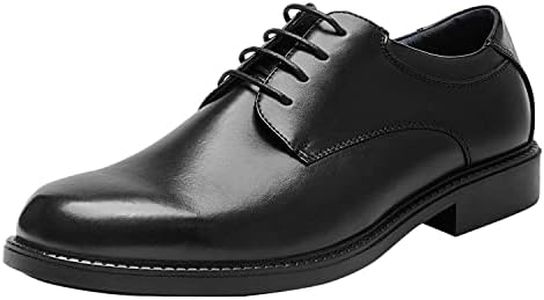 Bruno Marc Men's Downing-02 Black Leather Lined Dress Oxford Shoes Classic Lace Up Formal Size 8.5 M US