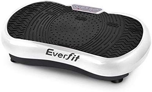 Everfit Vibration Machine, 99 Speed Foot Massager Vibrations Platform Machines Plate Exercise Weight Loss Fitness Home Gym Body Workout, with Resistance Bands and Remote Control White