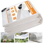 Greenhouse Tarps,Clear Greenhouse Heavy Duty Tarp Waterproof Cover,UV Resistant Poly Tarp Superior Strength,with Grommets,for Canopy,Gardening,Garden (10' X 20', 16 Mil)