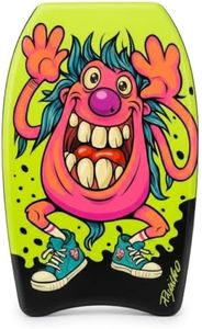 PMU 26 Inch Monster Printed Bodyboard – Lightweight Body Board with Wrist Leash & Slick Bottom for Beach, Sea & Pool Fun