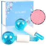 wishstream Beauty Ice Roller Globes Facial Roller Cold Skin Massagers, Cooling Globes For Face, Neck, Neck Anti Aging, Tighten Skin Treatment Reduce Puffiness (Blue)