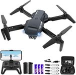 Mini Drone with Camera - 1080P HD FPV Foldable Drone with Carrying Case, 2 Batteries, 90° Adjustable Lens, One Key Take Off/Land, Altitude Hold, 360° Flip, Toys Gifts for Kids, Adults, beginner