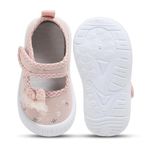 TopiBaaz Unisex Canvas Sneaker for Kids Baby Anti Skid Walking Casual Shoes Booties Girls Boys Soft Rubber Sole Cute Sandlas Knitted Toddler Shoes (Lpink, 3-6M)