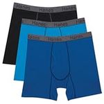 Hanes Mens Comfort Flex Fit 3-Pack Boxer Briefs, Assorted, Medium