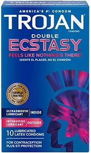 Trojan Double Ecstasy Lubricated Condoms - 10 Count