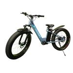 Nexzu Stormrider 26x4” Electric Fat Bike for Adults | 350W Rust & Waterproof Powertrain | Patented 36V 13Ah Swappable Battery | Headlight & Horn | Pedal Assist + Throttle Mode- Sky Blue