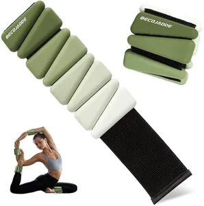 BECOJADDE Wrist Weights for Women At Home 1Lb Ankle Weights Set of 2 Adjustable Weighted Wristbands Arm Leg Weights for Women Men Suitable for Walking Swimming Running Pilates Yoga Gym, Green