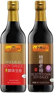 Lee Kum Kee Premium Soy Sauce Bundle (Light and Dark) - Pack of 2