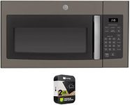 GE JVM3160EFES 1.6 Cu. Ft. Over-the-Range Microwave Oven Slate Bundle with Premium 2 YR CPS Enhanced Protection Pack