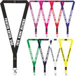 Hands Off 1 x Personalised Printed Lanyard Custom printed with any text, With Detachable safety clip