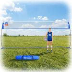 Haokelball Volleyball Net Set for Backyard Beach Outdoor, 20FT Portable Freestanding Volley Ball Nets for Indoor Training and Pool, Heavy Duty Netting with Carry Bag, Ball and Pump