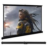 Cocar P1-SN40 40 inch Portable Projection Screen for Mini/Professional LED/LCD/DLP Projector Self Standing Pull-Out Style Indoor Outdoor Home Cinema - 4:3/16:9 Compatiable