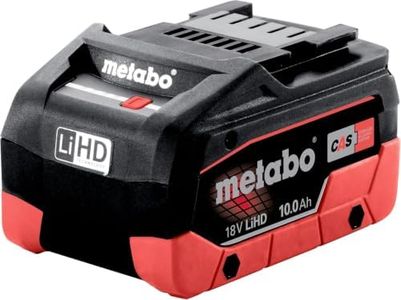 metabo LiHD Akkupack - 18 V / 10.0 Ah - Hochleistungs-Batterie für Lange Laufzeiten, intelligente Akkuverwaltung, AIR Cooled Ladetechnologie - Akku für anspruchsvolle Anwendungen