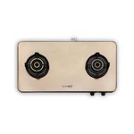 BLOWHOT Premium Design ISI Certified Sapphire Gold Manual 2 Burner Slimmest Gas Stove | Stainless Steel Top | 5 Year Warranty By Blowhot On Burner and Gas Valve - Gold