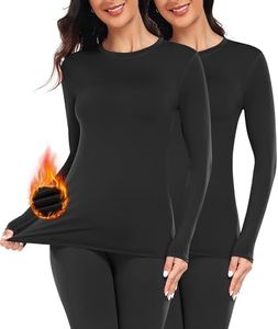 YADIFEN Thermal Shirts for Women, Fleece Lined Long Sleeve Undershirt, Ultra-Soft Top for Cold Weather