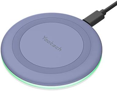 Yootech Wireless Charger,Qi-Certified 10W Max Fast Wireless Charging Pad Compatible with iPhone 13/13 Pro/13 Mini/13 Pro Max/12/SE 2020/11,Samsung Galaxy S21/S20/Note 10/S10,AirPods Pro(No AC Adapter)