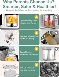 KOSTTE Baby Food Maker – Steamer & Blender for Homemade Purees