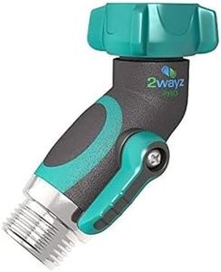 2WAYZ 45° Metal Hose Elbow, Hose Adapter, Hose Angle Connector, Water Hose Shut Off Valve, Heavy Duty