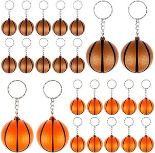 Charshiu 24 Piezas Llavero Colgante de Baloncesto Colgante para Mochilas Llavero Decoración de Bolsos Llavero Pelota Deportiva Llavero Regalo de Juguete con Mixtos Colores